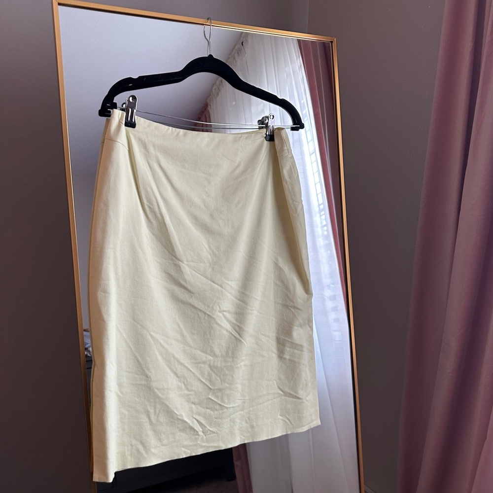 Anne Klein Pencil Light Yellow Skirt